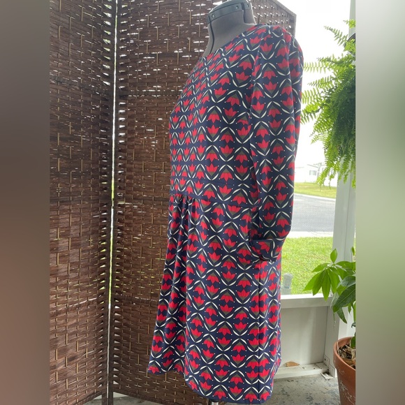 TALBOTS Effortless Jersey A-Line Dress - Ditsy Flip - Picture 3 of 12